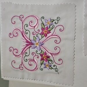 Handmade machine embroidery patch